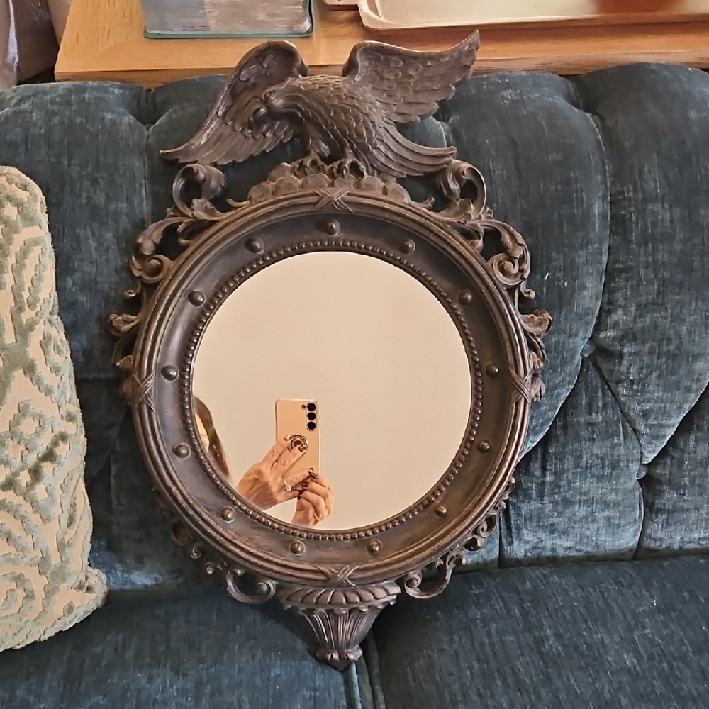 Vintage 1959 Dart Industries Plastic Eagle Porthole Convex Mirror